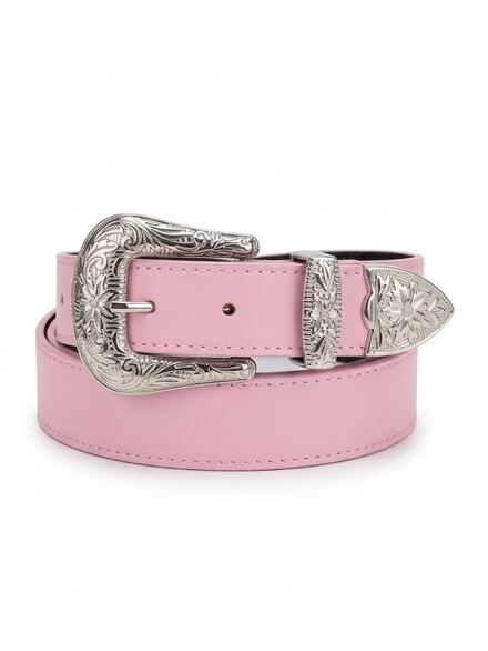 Pembe Western Tokalı Kemer