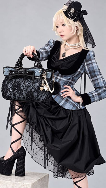 Gotik lolita dantelli çanta