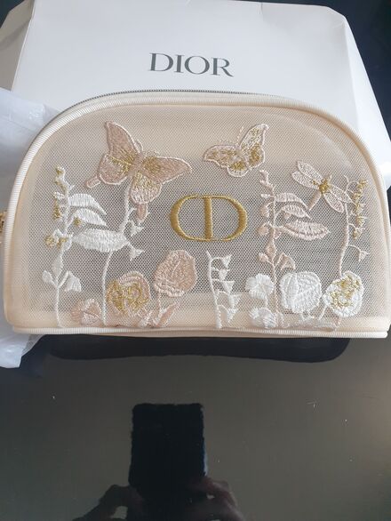 Kutulu Nakışlı Dior Makyaj Çantası
