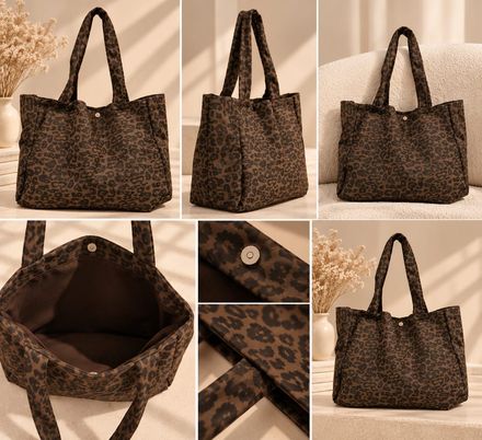 Leopar Desenli Omuz Çantası