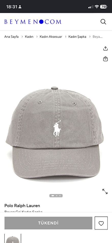Polo Ralph Lauren Gri Şapka
