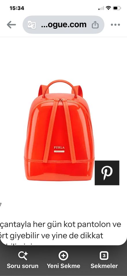 Furla Orjinal Sırt Çantası