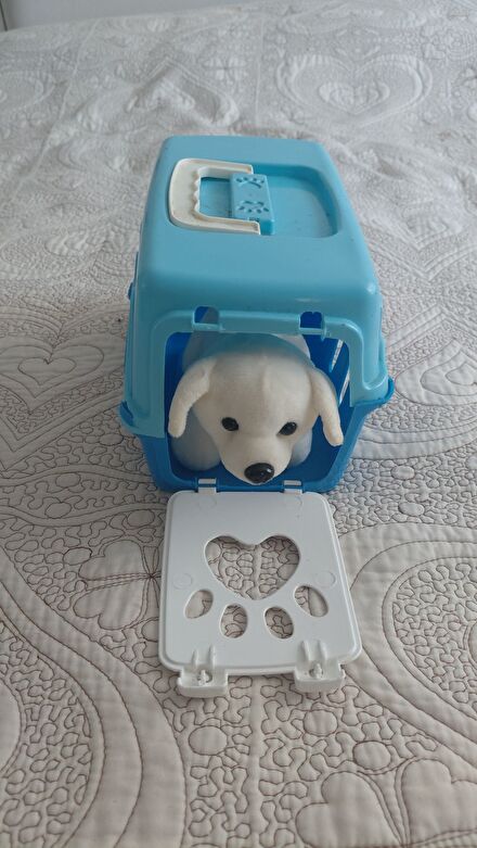 Oyuncak Taşıma Kafesi ve Peluş Köpek