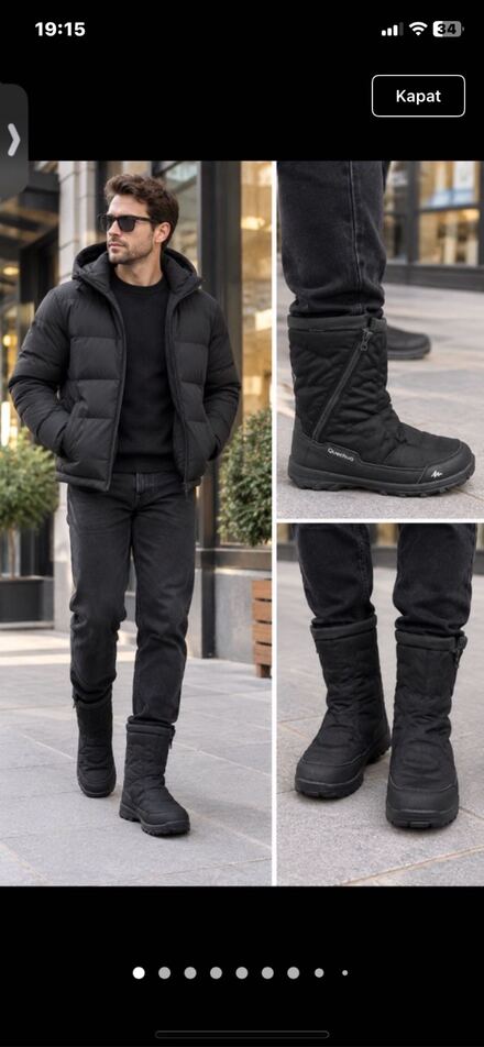 Decathlon Quechua Siyah Kar Botu 43-44