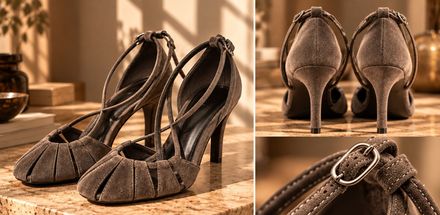 Zara Haki Süet Stiletto