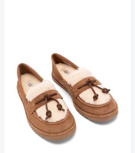 Ugg taba deri loafer ayakkabı 38