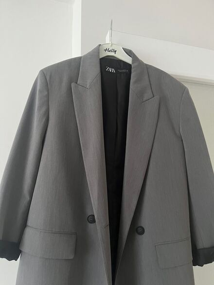 Zara Gri Blazer Ceket