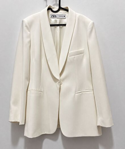 Zara Beyaz Blazer Ceket XL