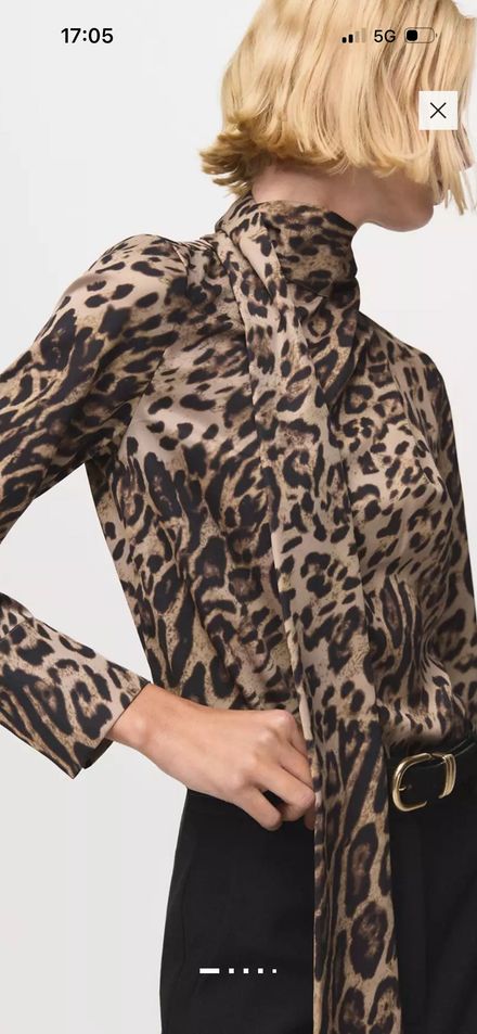 Mango Leopar Desenli Bluz