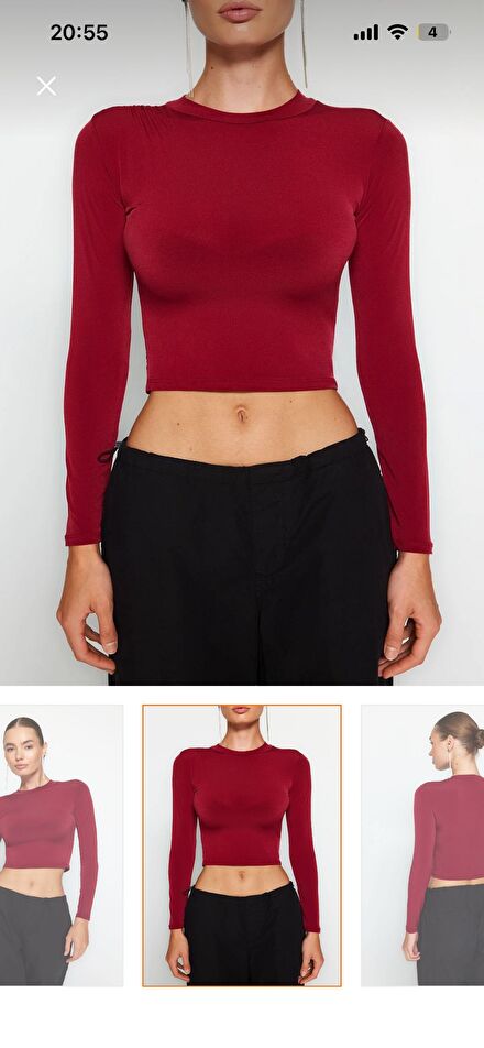 Bordo Crop Bluz