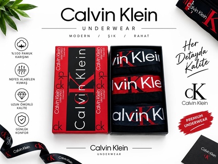 3 Adet Calvin Klein Premium Erkek Boxer