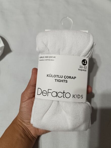 Defacto Beyaz Külotlu Çorap