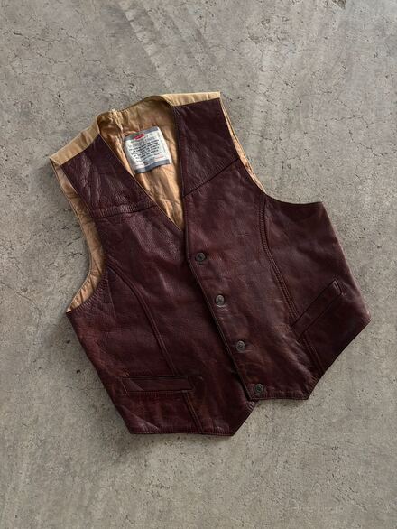 Levis Orijinal Hakiki Deri Yelek Vintage