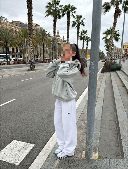 Lacoste Baggy Eşofman Altı Beyaz
