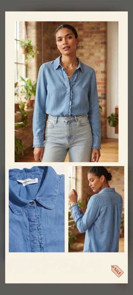 Koton Jeans Fırfırlı Gömlek