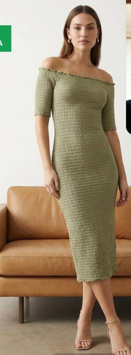 Yeşil Smock Elbise