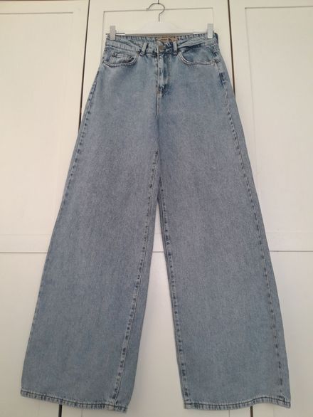 Muddy Yüksek Bel Wide Leg Jean Pantolon