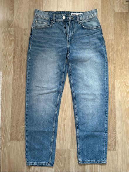 Bershka Mavi Jean Pantolon Straight