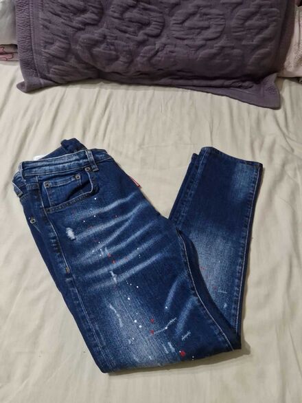 Dsquared2 Mavi Desenli Jean Pantolon