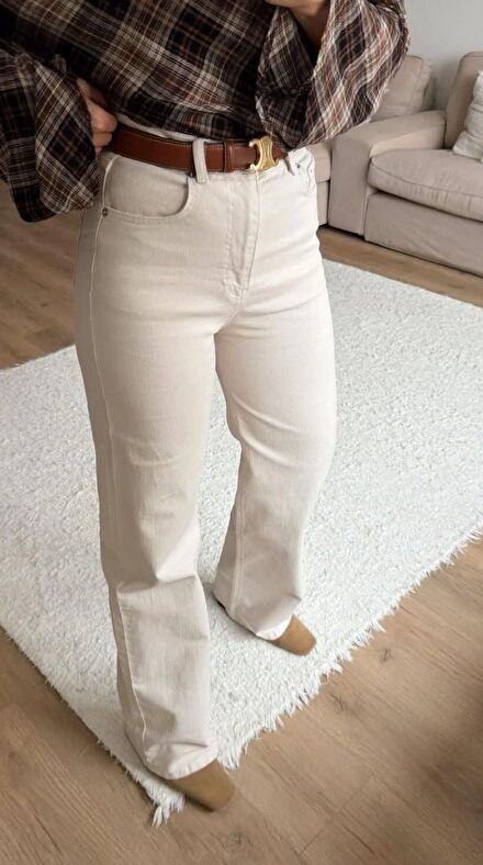 Zara Bej renk jean