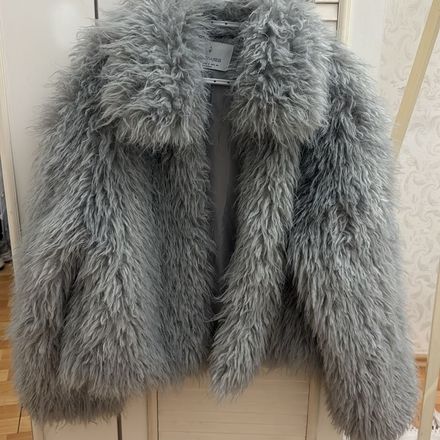 Stradivarius Gri Peluş Kaban