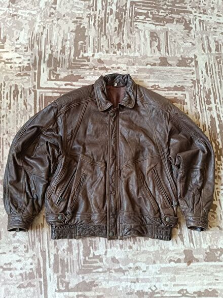 USA Vintage y2k Retro Bomber Deri Mont