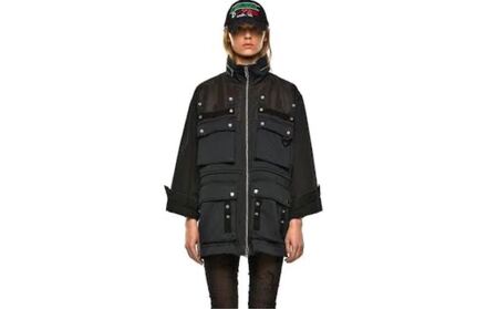 Diesel Siyah Çok Cepli Parka