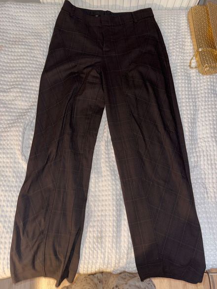 Zara Kahve Tonları Ekoseli Pantolon