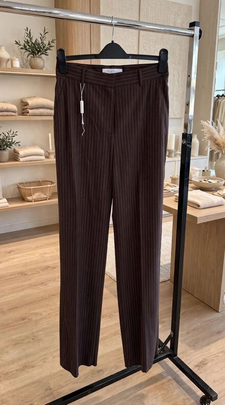 Max Mara Kahve Çizgili Pantolon 38