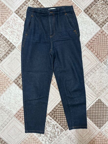 Zara Lacivert Denim Pantolon