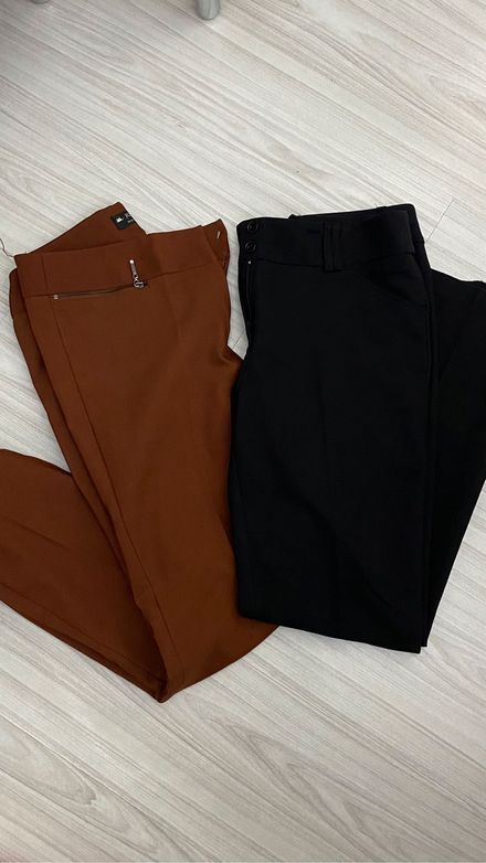 Kahverengi Siyah Kumaş pantolon