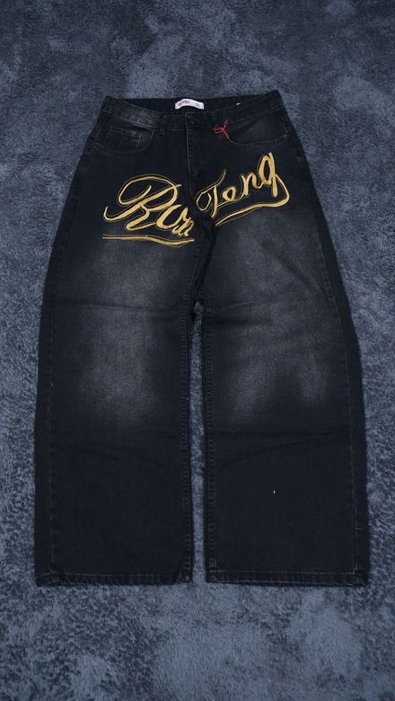 BAGGY NAKIŞ DETAY KOT PANTOLON
