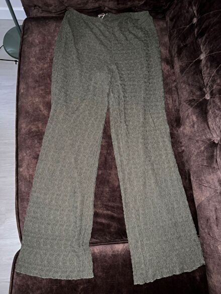 OXXO Haki Dokulu Bol Paça Pantolon