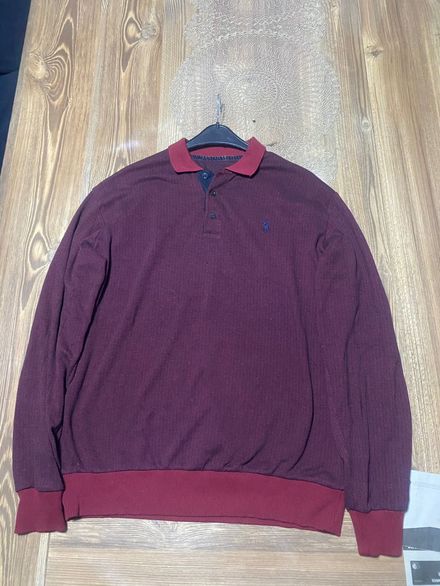 Bordo Polo Yaka Sweatshirt