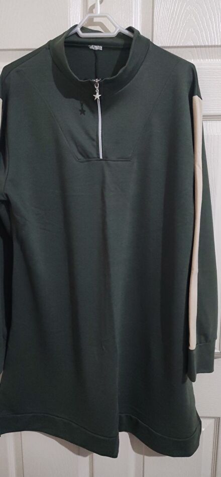 Yeşil Spor Sweatshirt Tunik
