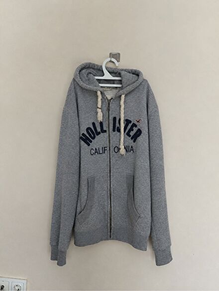 Gri Hollister Abercrombie Y2k Sweatshirt