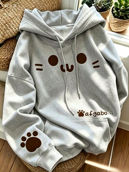 Gri Kapüşonlu Sweatsihirt