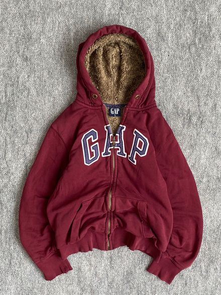 2000s GAP Fur Heavy Cotton Zip Hoodie