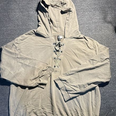 H&m Bağcıklı Haki Sweatshirt