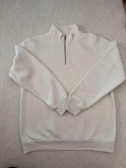 Koton Beyaz Fermuarlı Sweatshirt