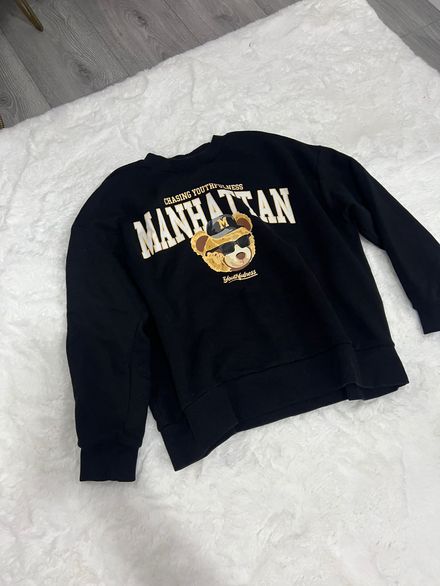 Siyah Ayı Baskılı Sweatshirt 🌸✨