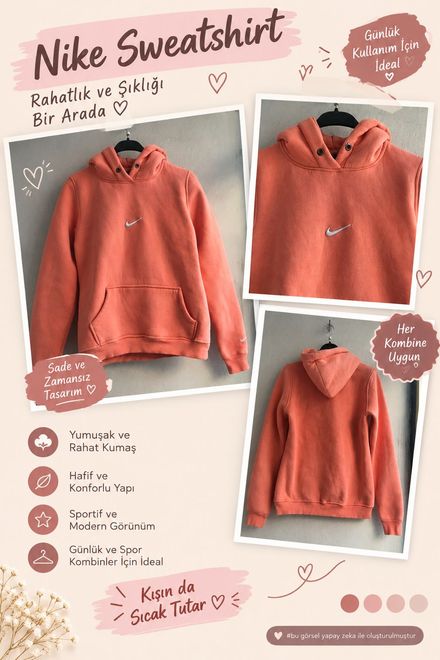 Turuncu Kalın Sweatshirt