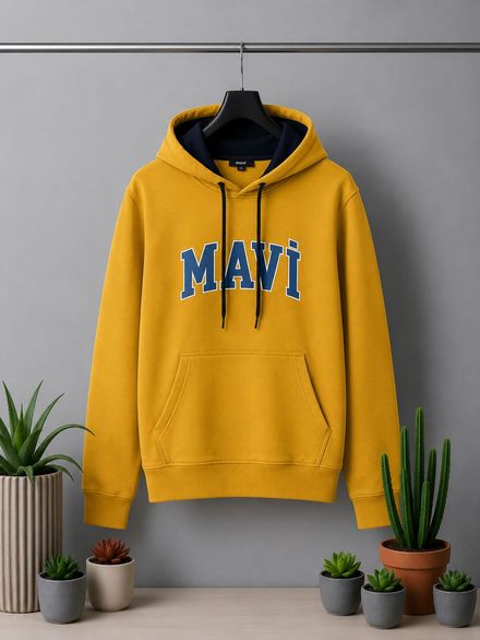 MAVİ ERKEK SWEATSHİRT HARDAL S BEDEN