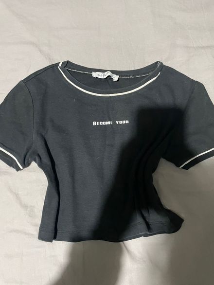 Siyah Yazılı vintage Tişört