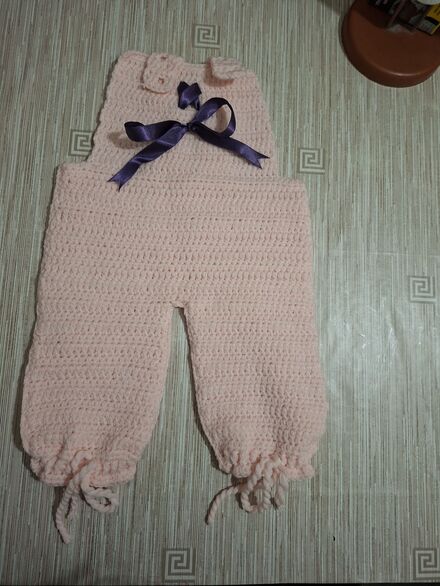 El Yapımı Pembe Bebek Tulumu