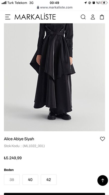 Zara Siyah Abiye Elbise