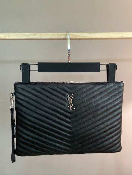 YSL clutch - hakiki deri, kusursuz