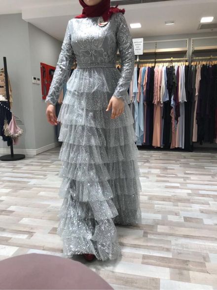 Gümüş M / 38 Armine Uzun Elbise