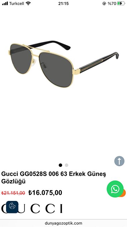 Gucci erkek güneş gözlüğü