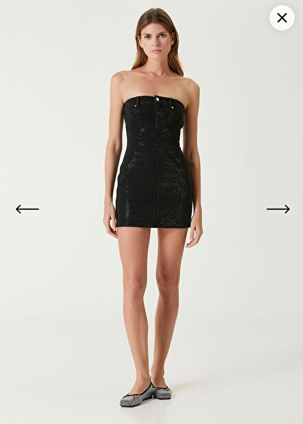 Alexander Wang Mini Straplez Jean Elbise